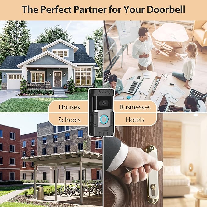 Heart of Tafiti Anti-Theft Video Doorbell Mount, Compatible with Ring Doorbell 1/2/3/3Plus/4/2020/2023/Blink 2021, Adjustable No-Drill Mounting Bracket Wedge Adapter Holder Accessories