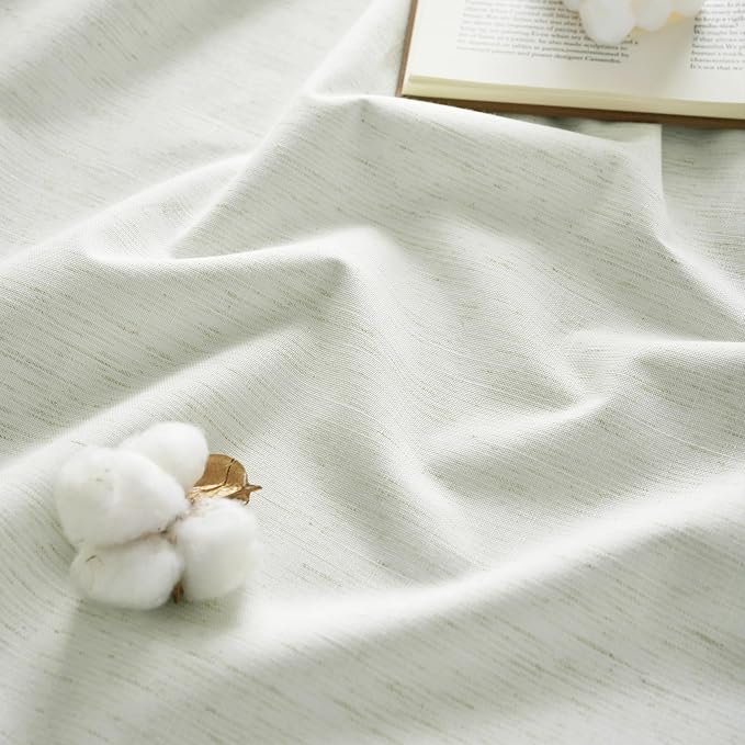 RYB HOME Ivory White 100% Blackout Curtains - Image 5