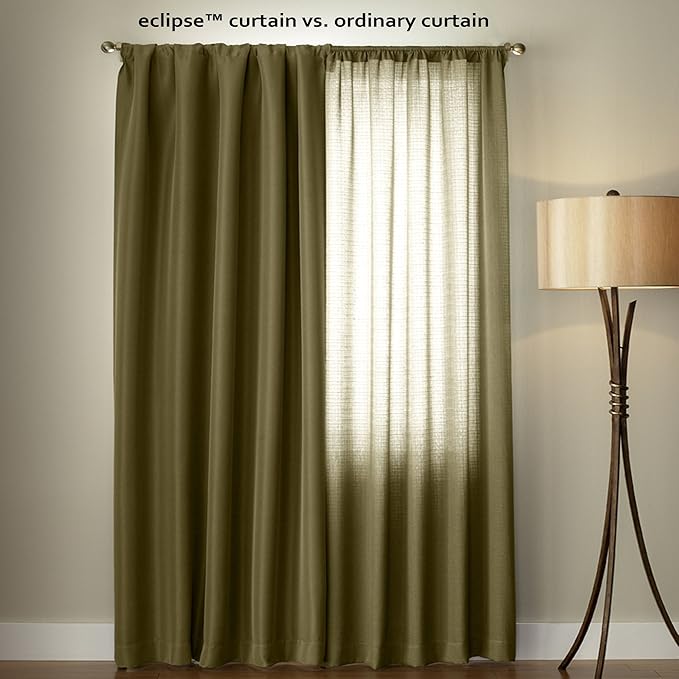 ECLIPSE Kendall Modern Blackout Thermal Rod Pocket Window Curtain - Image 5