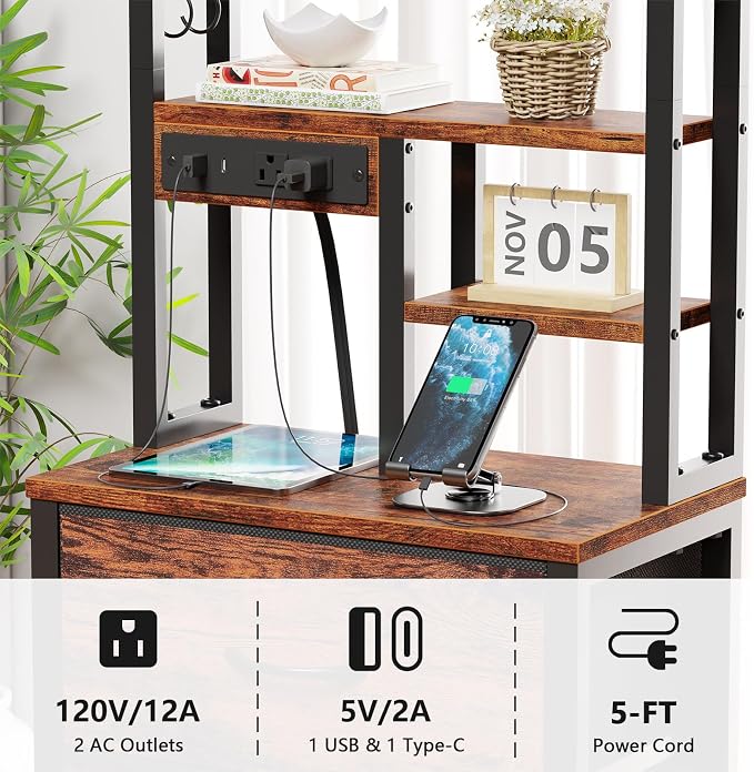 Night Stand Set 2, LED Nightstand - Image 6