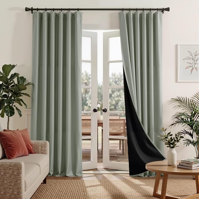 RYB HOME 100% Blackout Curtains 108 inches, Extra Long Ceiling Curtains | by RYBHOME