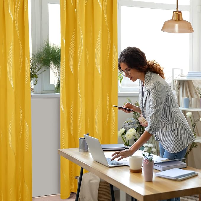 Deconovo Blackout Back Tab Curtains - Image 4