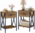 VECELO Nightstands Set of 2, Modern Bedside End Tables, Night Stands by VECELO
