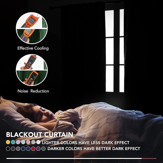 Deconovo Blackout Back Tab Christmas Curtains - Image 3