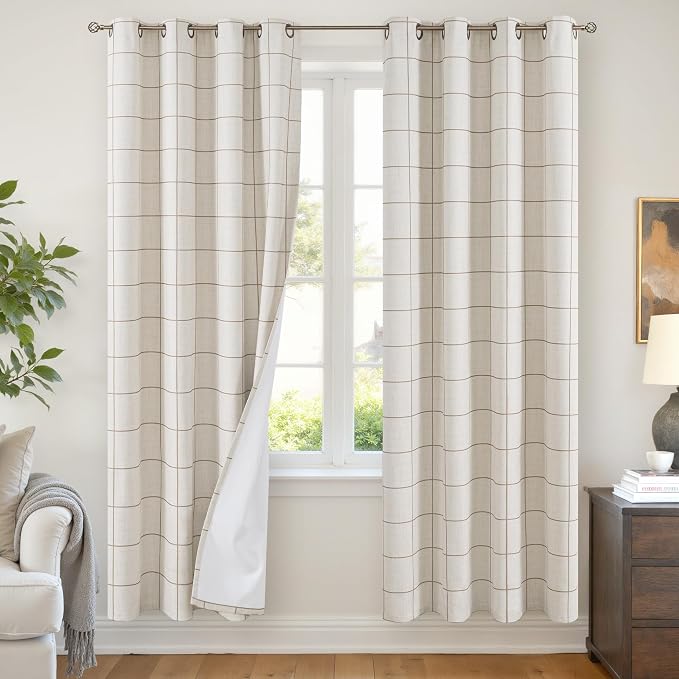 Linen Blackout Curtains by Lajode