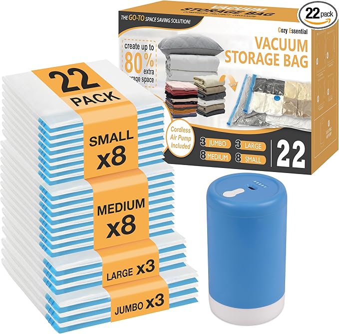 Travel Vacuum Storage Bags by CozyEssential