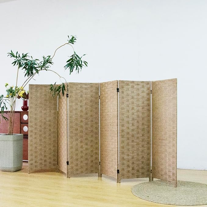 6 Panel Double Sided Short Room Divider by Furnnylane