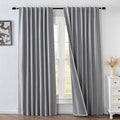 IGEMAEVE Blackout Curtains for Bedroom Rod Pocket Grey 52" W x 108" L | Living by IGEMAEVE