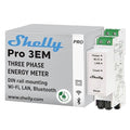Shelly Pro 3EM (120A) | Wi-Fi & LAN, 3-Phase Smart Energy Meter | 2-Way Consumption | Home Automation | Bluetooth Gateway | Compatible with Alexa & Google Home | No Hub Required | Solar Panels
