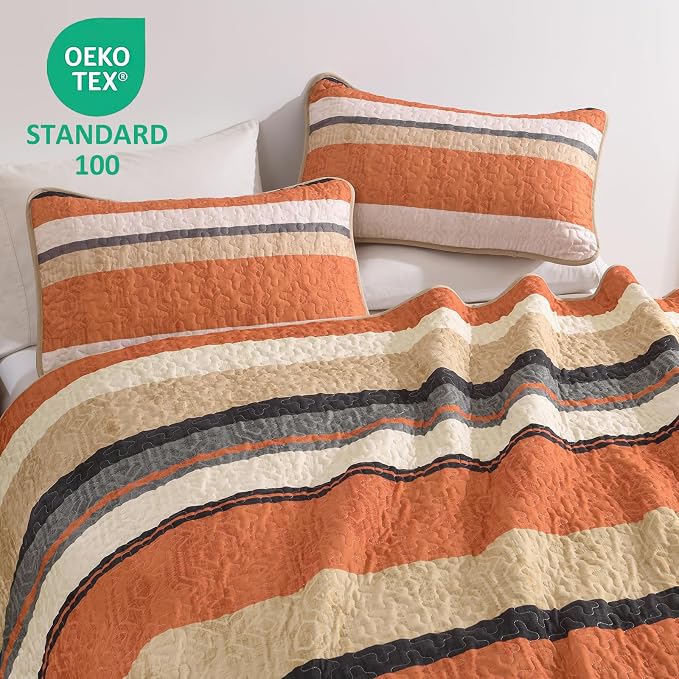 Dobuyly Boho Quilts Queen Size, Breathable All-Season, 3-Piece Set Fits Queen - Image 5
