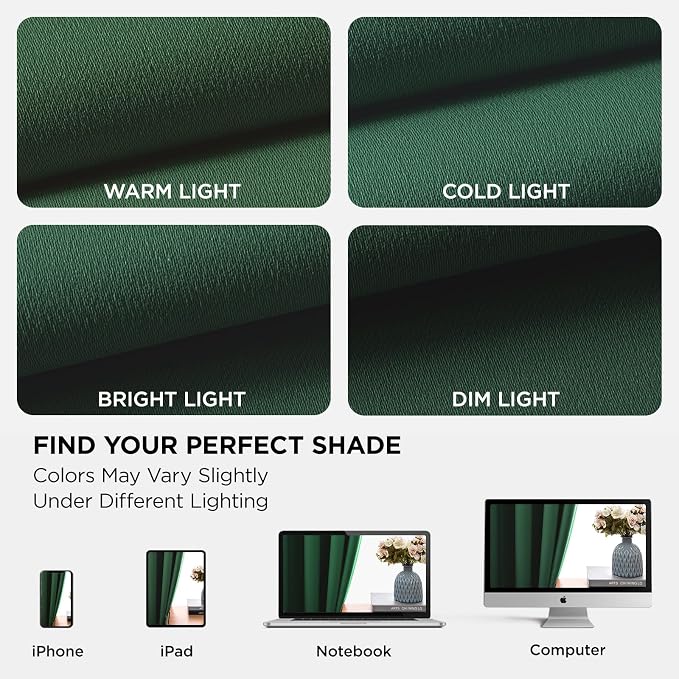 Joydeco Blackout Curtains 84 Inchs Long 42 Wide Black Out Curtains 2 Panels - Image 7