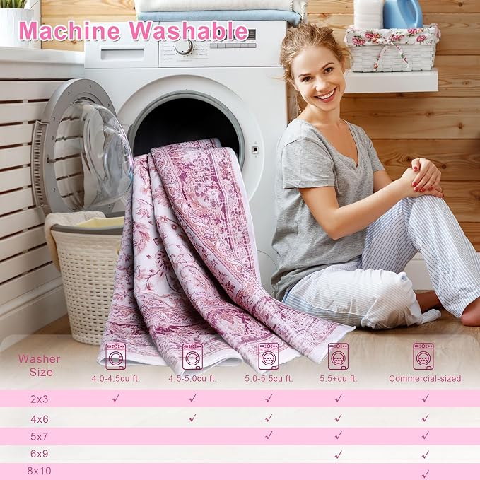 Macgace Washable Vintage Area Rug - Image 6