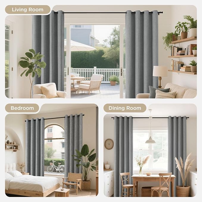 Joydeco Light Grey Blackout Curtains 84 Inches Long, Curtains 84 Inch Length 1 - Image 7