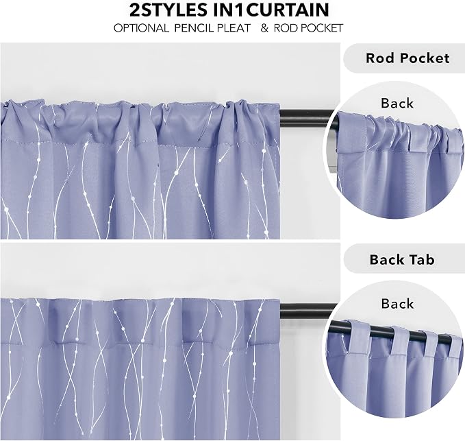 Deconovo Blackout Back Tab Curtains - Image 4
