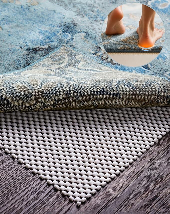 Veken 3x8 Ft Rug Pad Gripper for Hardwood Floors, Non Slip Rug Pads for Area Rugs, Thick Rug Grippers for Tile Floors, Under Carpet Anti Skid Mat, Keep Your Rugs Safe and in Place