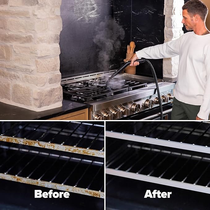Dupray Neat Steam Cleaner with 22-Piece Accessory Kit – Versatile, Portable Steamer for Floors, Upholstery, Tiles, and More, removes 99.9% of Bacteria & Viruses* (incl. x6 Triangle Bonnets)