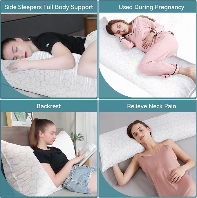 Oubonun 21x54 Full Body Pillow for Adults, Big Long Bed Pillow for Sleeping - Image 4