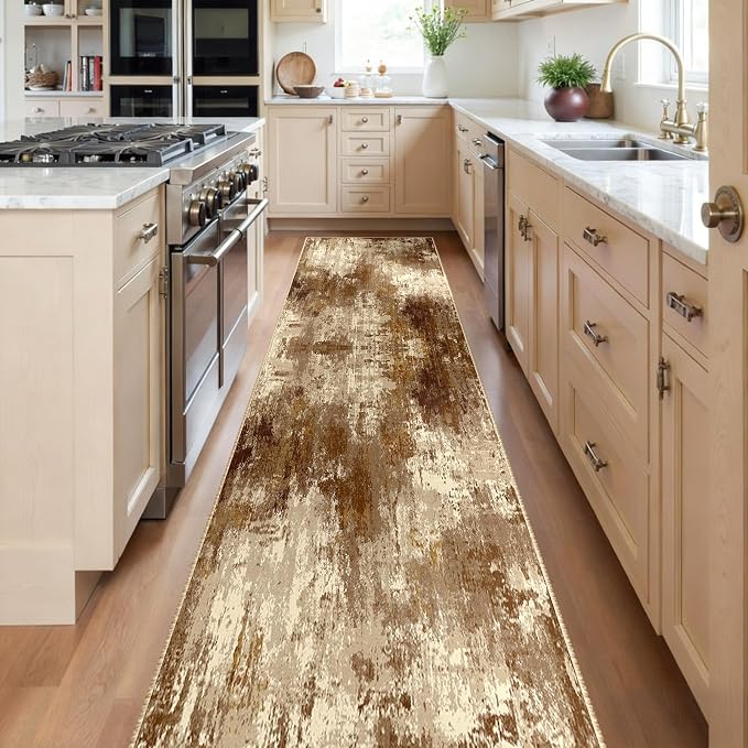 RELEANY Washable Runner 2'x8' Abstract Area Rug - Image 2