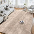 6x9 Fluffy Area Rug for Living Room: Soft Non-Slip Beige Bedroom Carpet | Ultra by Oriannal