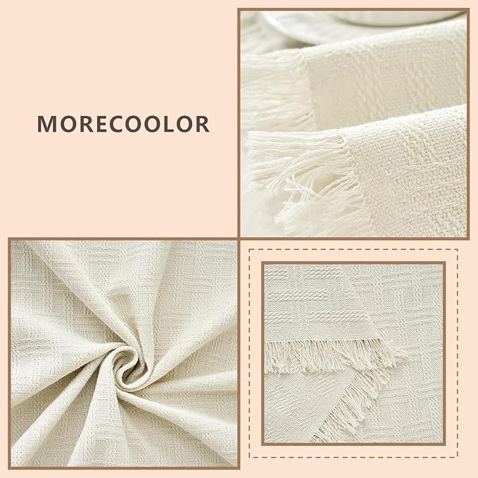 White Couch Cover Blanket Cute Geometrical Jacquard Washable Sofa Cover for Extra Large Furniture for 3 Cushion Sofa L Shaped Sectional Couch Blanket 71"x 118"