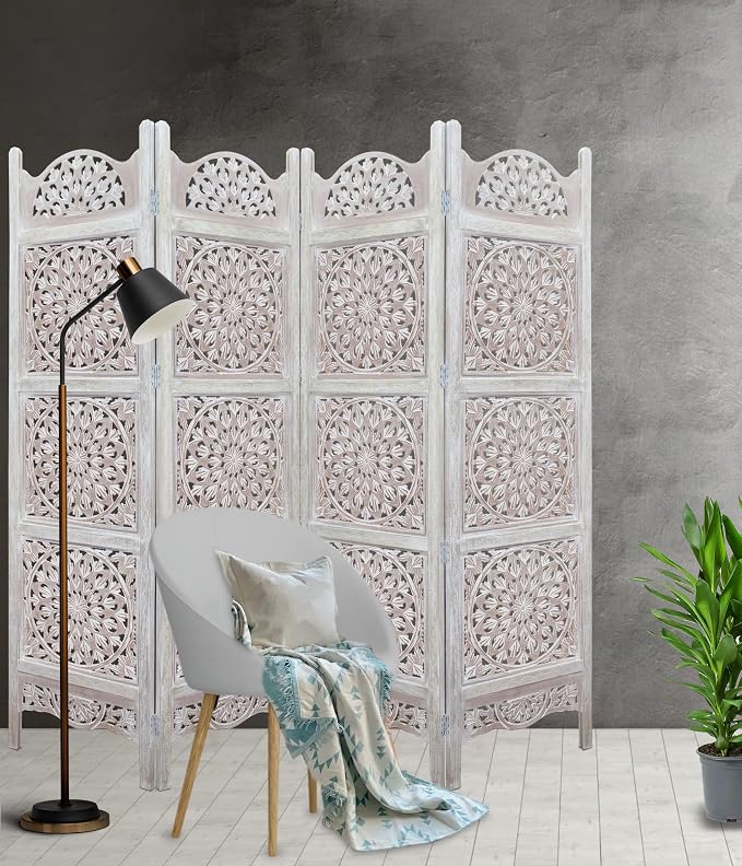 COTTON CRAFT Room Divider Wood Screen - Image 3