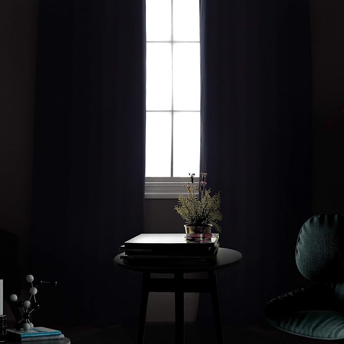 CUCRAF Navy Blue Blackout Curtains 72 Inches Long, Thermal Insulated Noise - Image 7