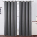 Grey Blackout Curtains/52 x 84 Inch/Set of 2 Panels Thermal Insulated Room by Lemomo