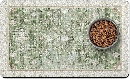 Pet Food Mats for Floor, Absorbent Dog Mat for Food and Water Dispenser Mat, Dog Food Mat Quick Dry Cat Food Mat Pet Supplies