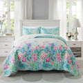 Floral Quilt King Quilt Bedding Set, Ultra Soft & Fade Resistant King Size by Travan