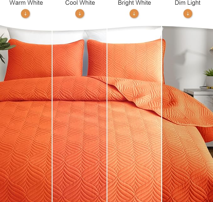 Whale Flotilla Soft Cal King Quilt Bedding Set, Lightweight Bedspreads | Burnt - Image 5