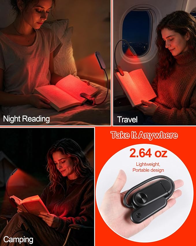 670nm Red Book Light for Reading at Night - Image 7