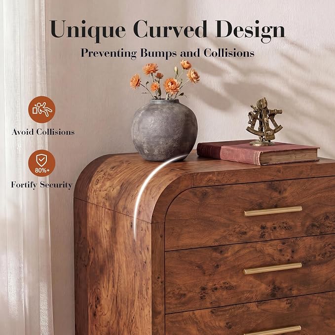 Night Stand Set of 2, 3-Drawer | Nightstand 26.7"H Metal Handle Modern Bedside - Image 4