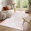 Latte&Fog Pink 4x6 Area Rug for Entryway, Modern Abstract Cute Small Rugs | for by LatteFog