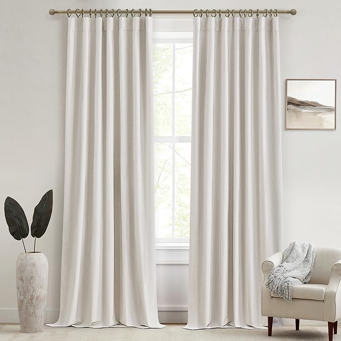 QJmydeco 9ft Farmhouse Blackout Curtains by QJMYDECO
