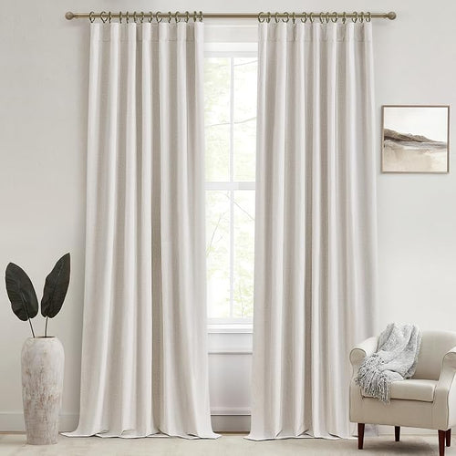 100 Percent Blackout Sliding Glass Door Curtains 120 Inches Long 2 Panels by QJMYDECO
