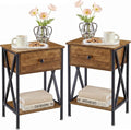VECELO Nightstands Set of 2, Modern Bedside End Tables, Night Stands by VECELO