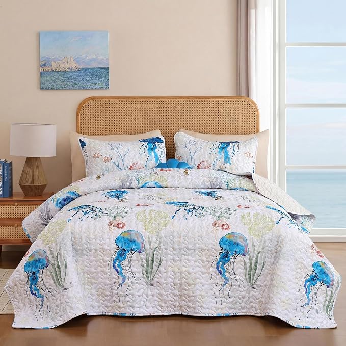 weigelia Coastal Quilt Bedding Set King Size by WEIGELIA