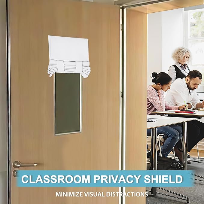 RYB HOME Classroom Door Window Cover Lockdown Shades Blackout, No Drill | - Image 2