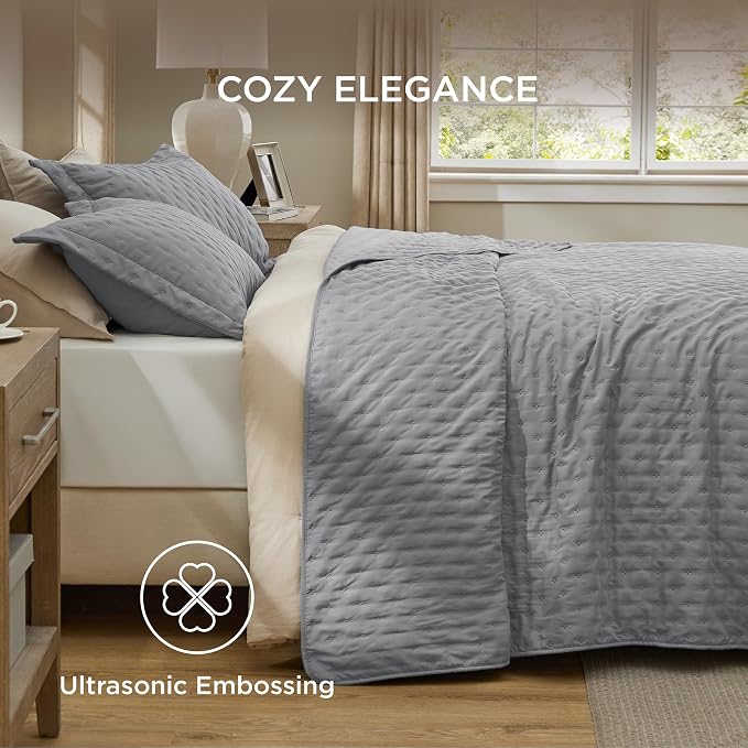 Bedsure Twin/Twin XL Quilt Bedspread, Lightweight Comforter, Modern Clover - Image 4