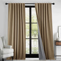 RYB HOME Burlap 100% Blackout Linen Curtains 78 Inch Long by RYBHOME