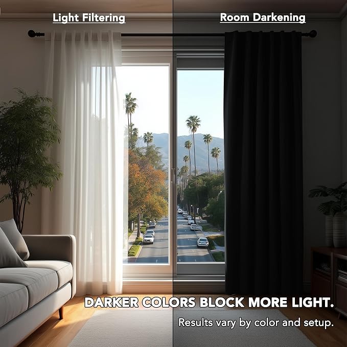 Deconovo Blackout Curtains for Bedroom, Living Room Curtains 84 Inches Long | - Image 7