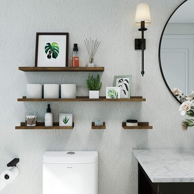 Brown Floating Shelves for Wall Decor, 30 in Shelf - Image 5