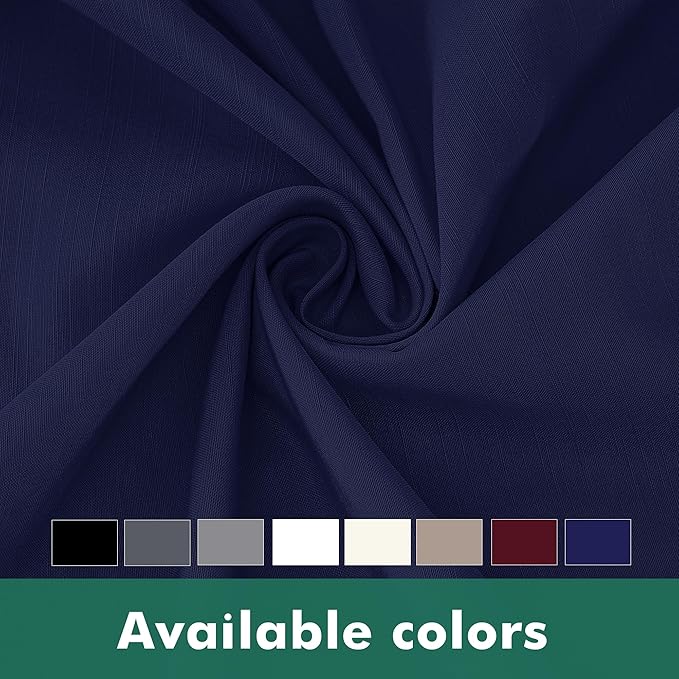 Biscaynebay Wrap Around Bed Skirts with Split Corners for Queen Beds 14" Drop, Navy Elastic Dust Ruffles Adjustable Easy Fit Wrinkle & Fade Resistant Silky Luxurious Fabric Machine Washable