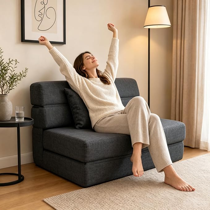 Folding Sleeper Chair Sofa Bed - Image 3