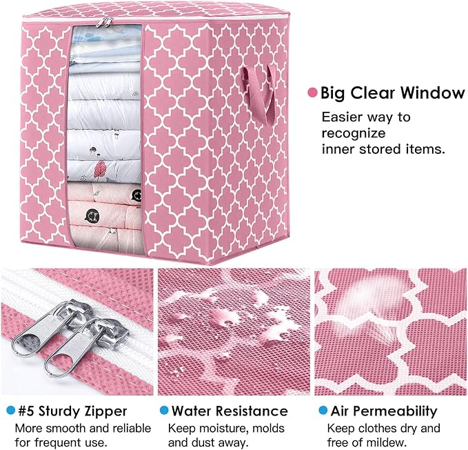 Storage Bags 6 Pack 100L Clothes Organization and Storage Containers | Large - Image 3