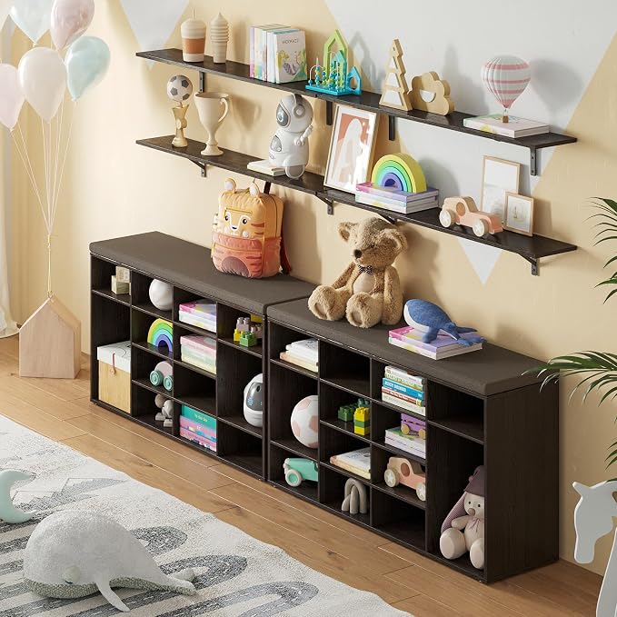 Long Wall Shelves, 55.1Inch Wooden Floating Shelves - Image 6