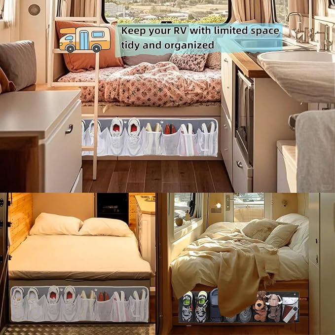 Rv Shoe Storage Solutions for Bedside 16 Extra Large Hanging Organizer | Wall - Image 4