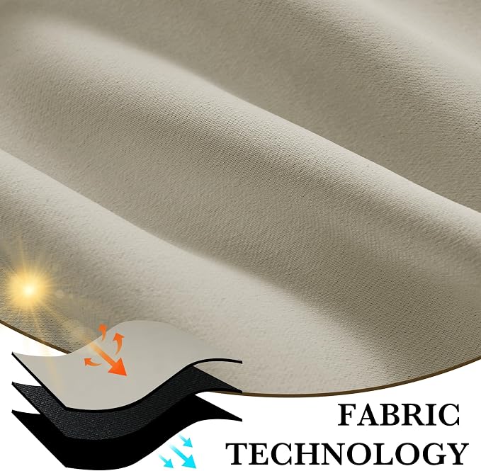RYB HOME 100% Blackout Bathroom Curtains Over Sink 24 inches Long | Heat UV - Image 7