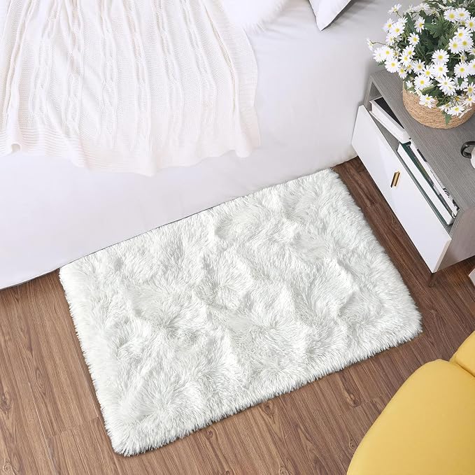 Super Soft Fluffy Rug for Bedroom, Modern Shaggy Fuzzy Kids Rugs for Living Room - Image 2