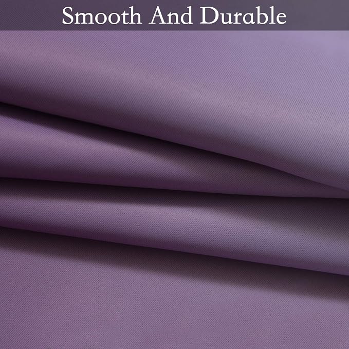 SimpleHome Ombre Purple to Grey White Curtains - Image 8